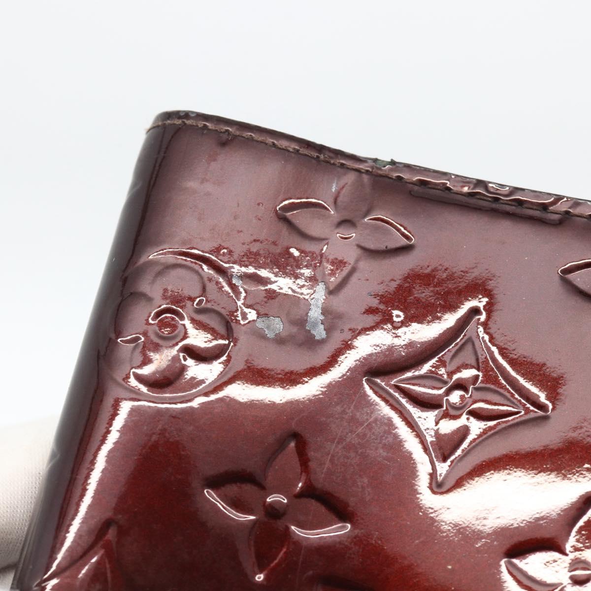 LOUIS VUITTON Vernis Agenda PM Day Planner Rouge Favist R21072 LV Auth bs34184