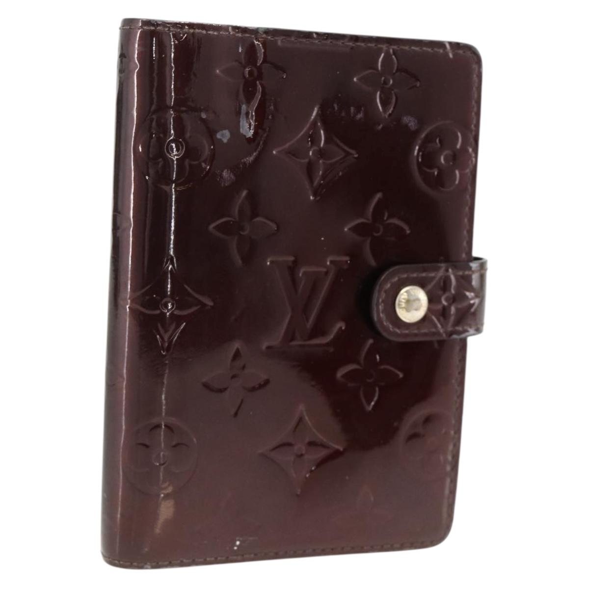 LOUIS VUITTON Vernis Agenda PM Day Planner Rouge Favist R21072 LV Auth bs34184