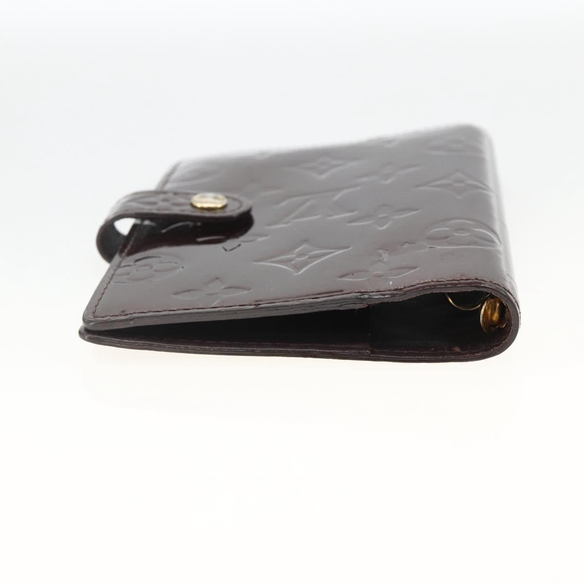 LOUIS VUITTON Vernis Agenda PM Day Planner Rouge Favist R21072 LV Auth bs34184