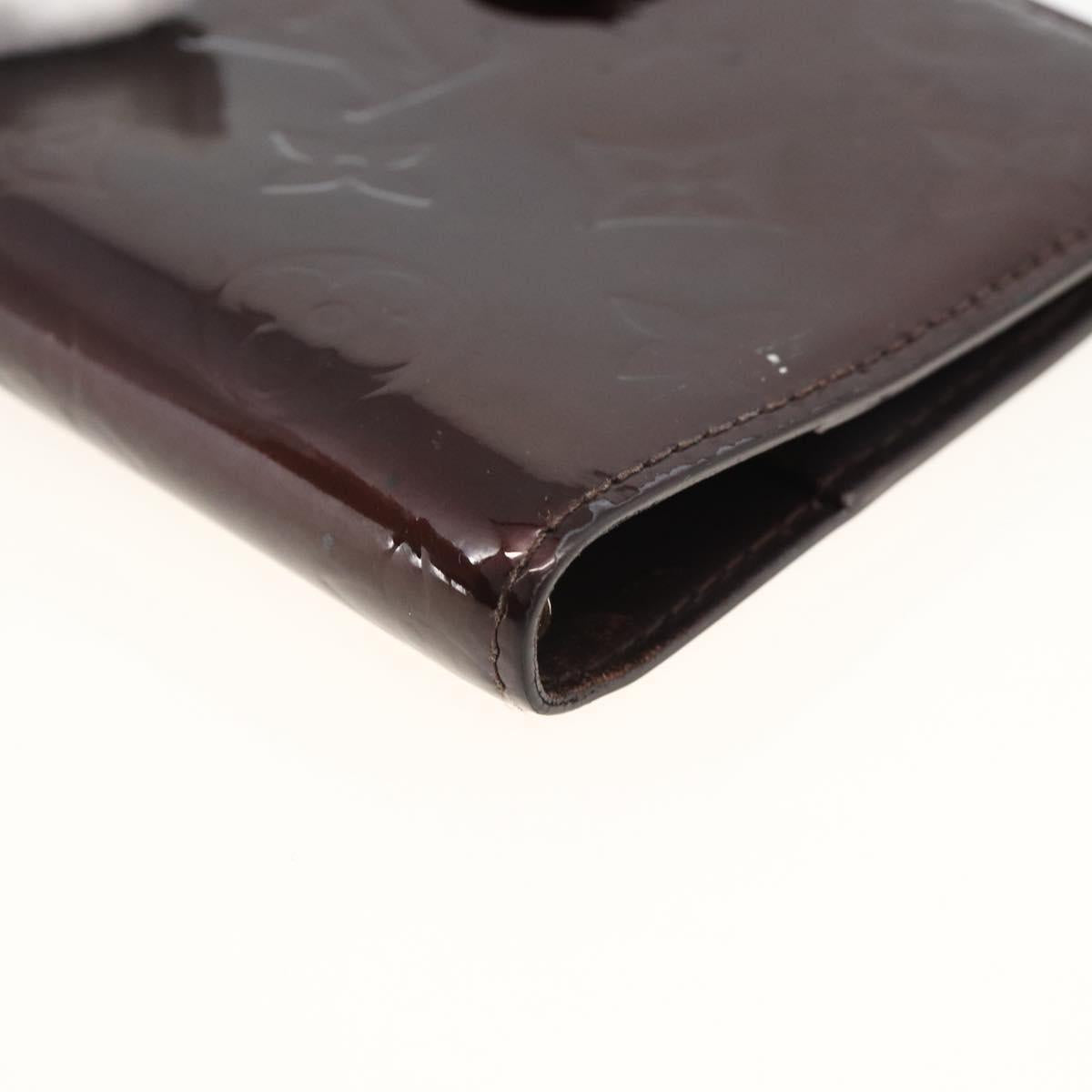 LOUIS VUITTON Vernis Agenda PM Day Planner Rouge Favist R21072 LV Auth bs34184