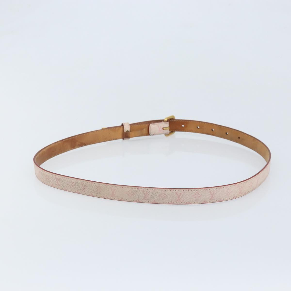 LOUIS VUITTON Monogram Cherry Blossom Ceinture Belt 40.2"" M9273Y Auth bs34187
