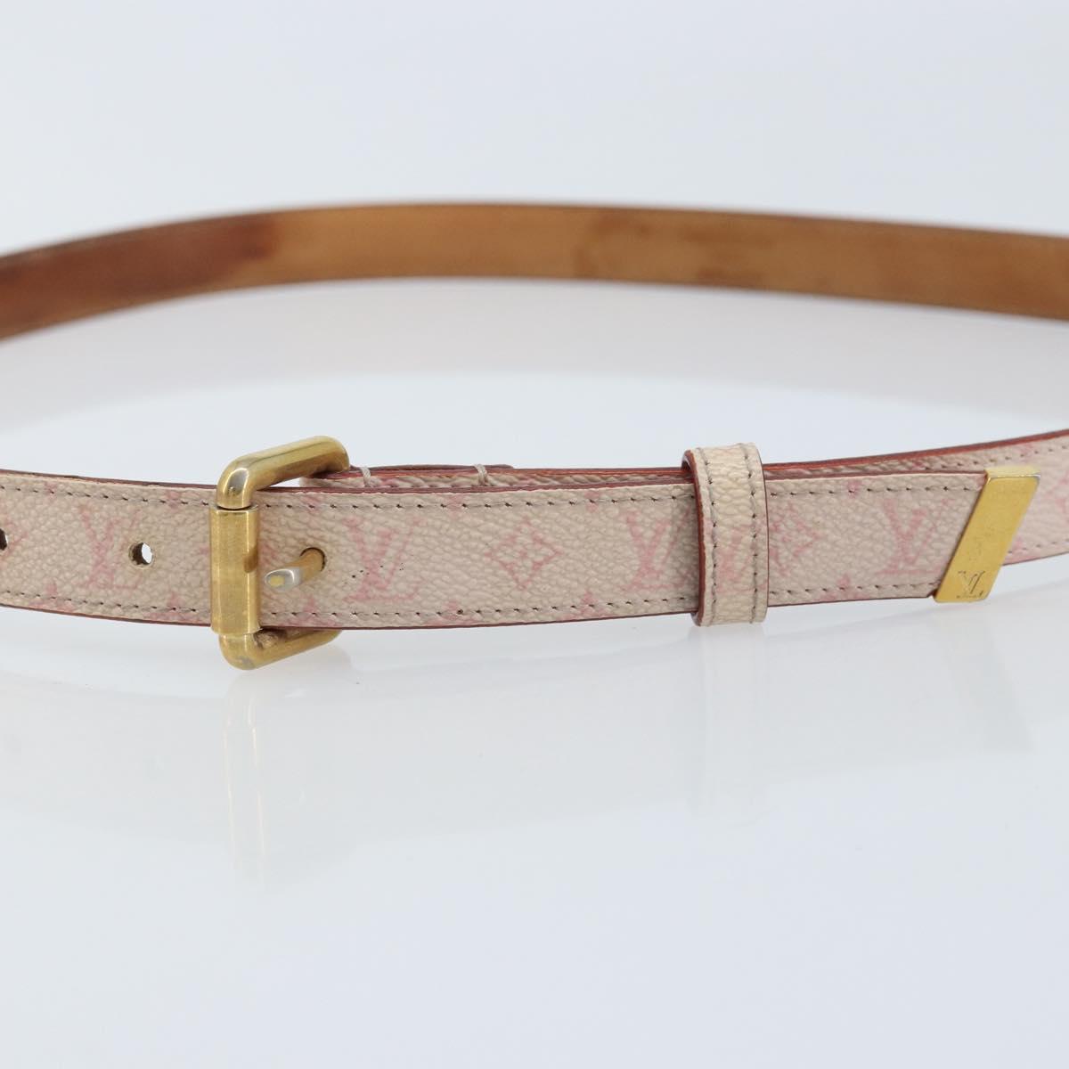LOUIS VUITTON Monogram Cherry Blossom Ceinture Belt 40.2"" M9273Y Auth bs34187