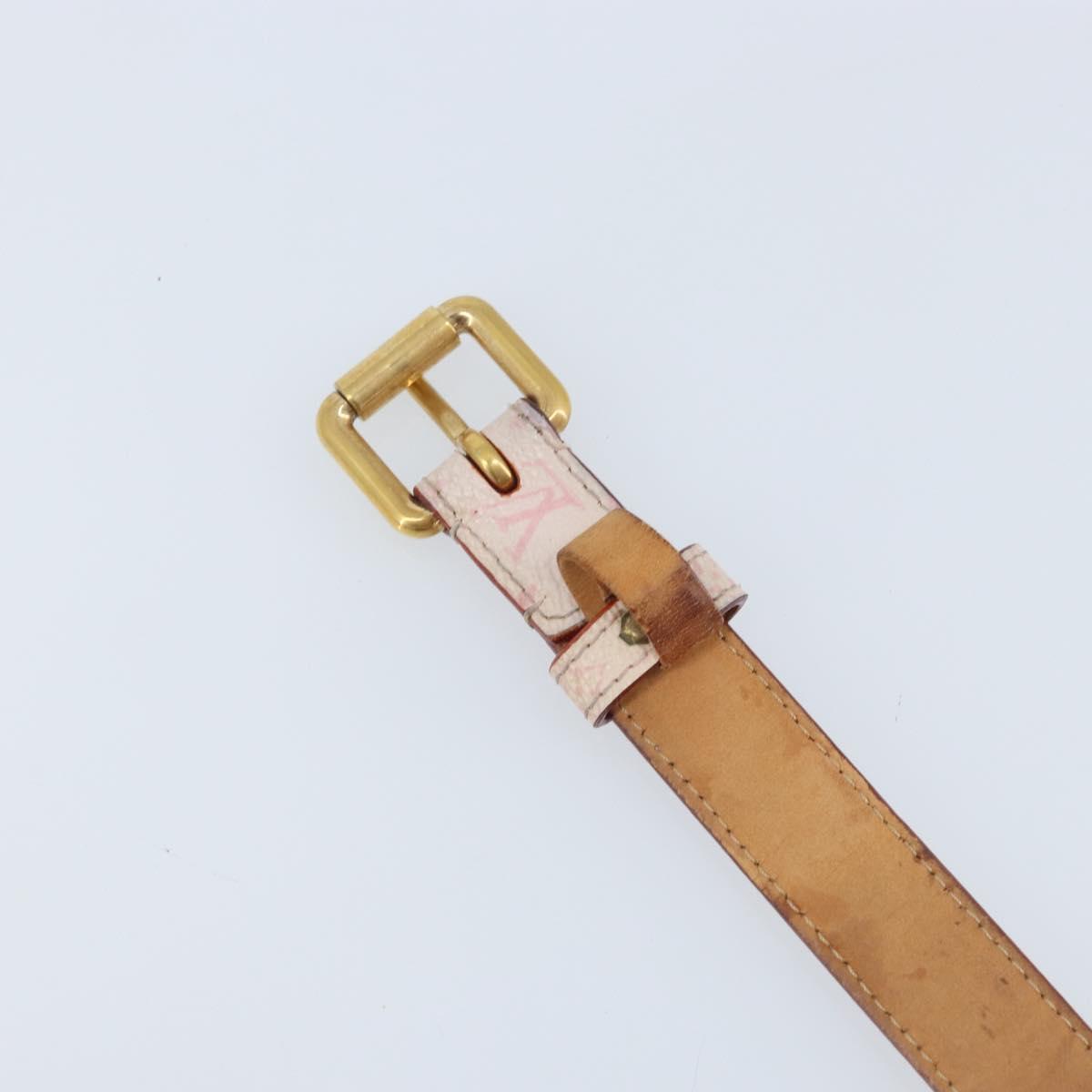 LOUIS VUITTON Monogram Cherry Blossom Ceinture Belt 40.2"" M9273Y Auth bs34187