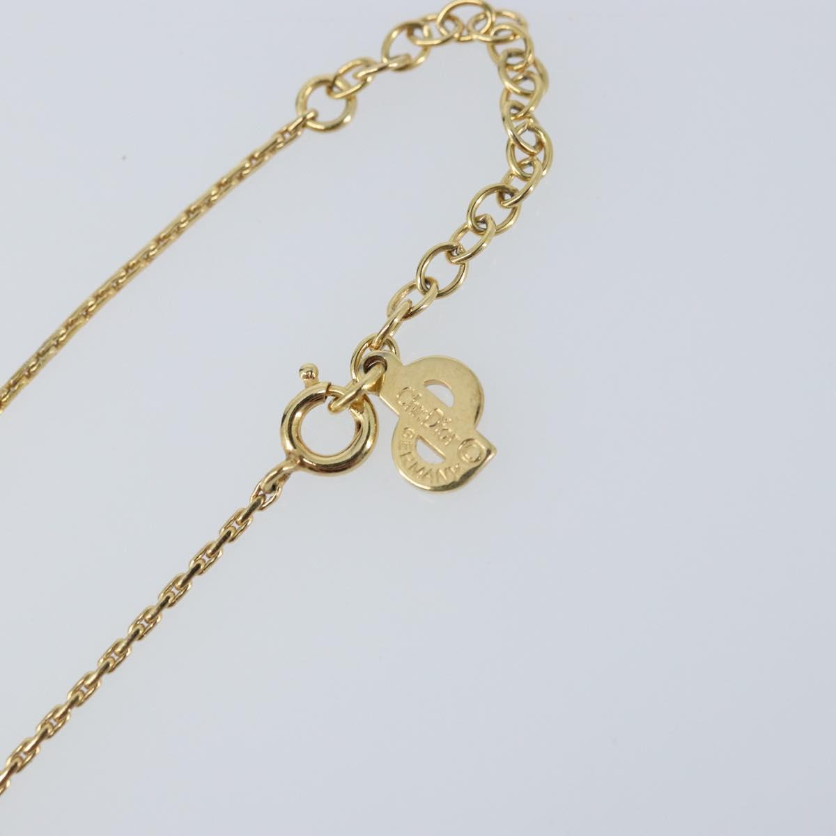 Christian Dior Necklace metal Gold Tone Auth bs34192