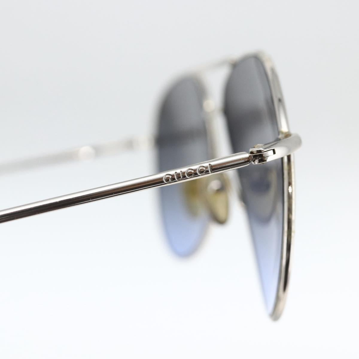 GUCCI Sunglasses metal Blue Auth bs34197