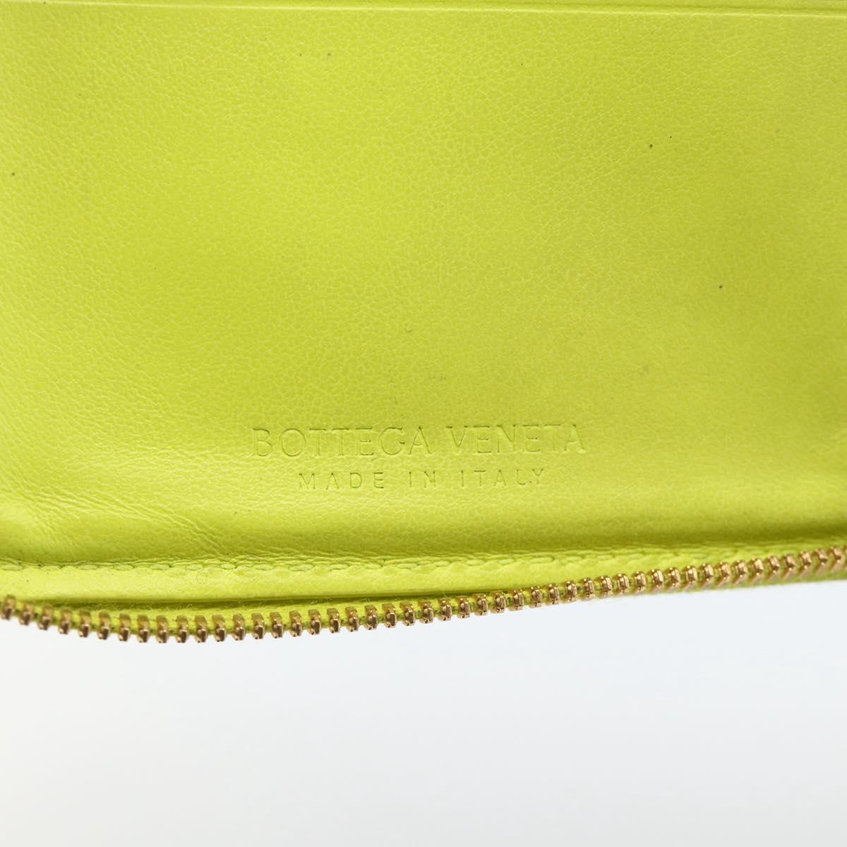BOTTEGA VENETA INTRECCIATO Bifold Wallet Leather Yellow Gold Auth bs34204