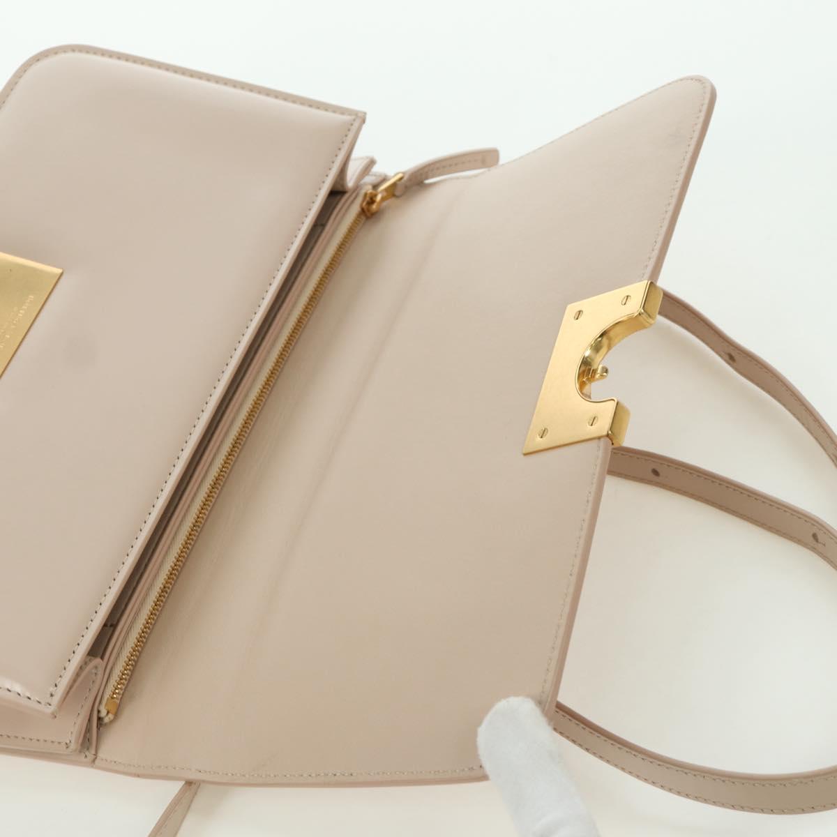 BOTTEGA VENETA Shoulder Bag Leather Pink Gold Auth bs34206A
