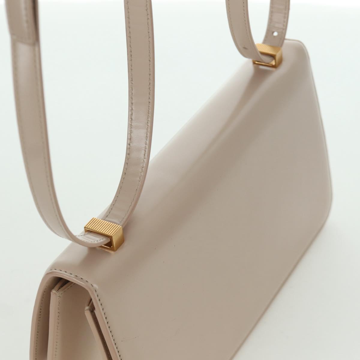 BOTTEGA VENETA Shoulder Bag Leather Pink Gold Auth bs34206A