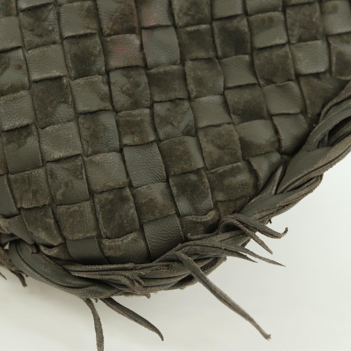 BOTTEGA VENETA INTRECCIATO Hobo Shoulder Bag Leather Brown Auth bs34211SAV