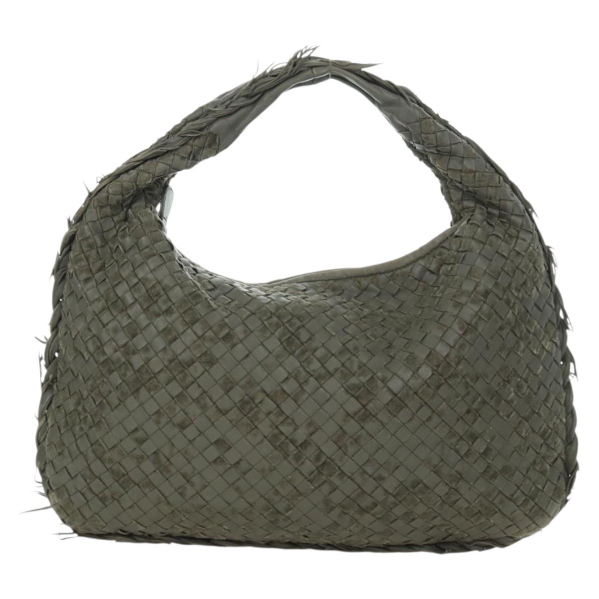 BOTTEGA VENETA INTRECCIATO Hobo Shoulder Bag Leather Brown Auth bs34211SAV