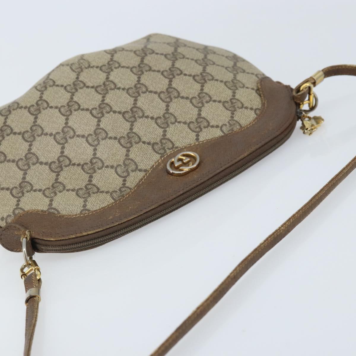 GUCCI GG Supreme Shoulder Bag PVC Beige Gold 007 49 0819 Auth bs34218