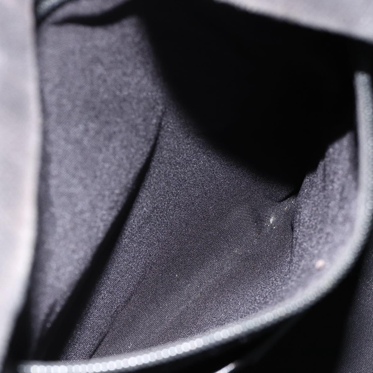 SAINT LAURENT Backpack Canvas Black Silver Auth bs34220