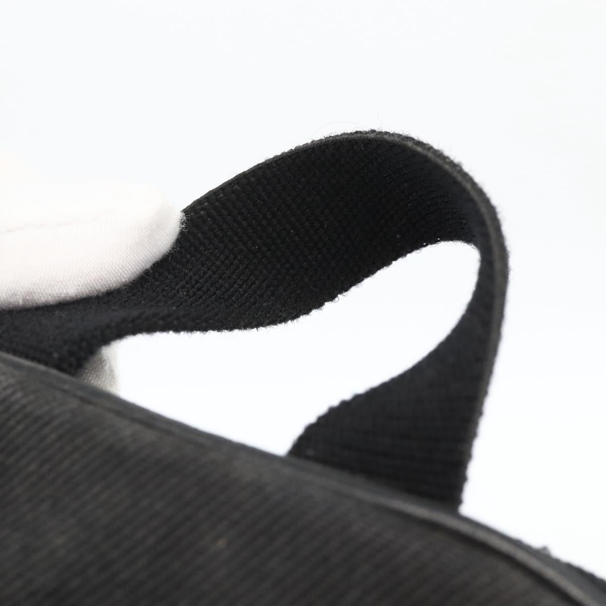 SAINT LAURENT Backpack Canvas Black Silver Auth bs34220