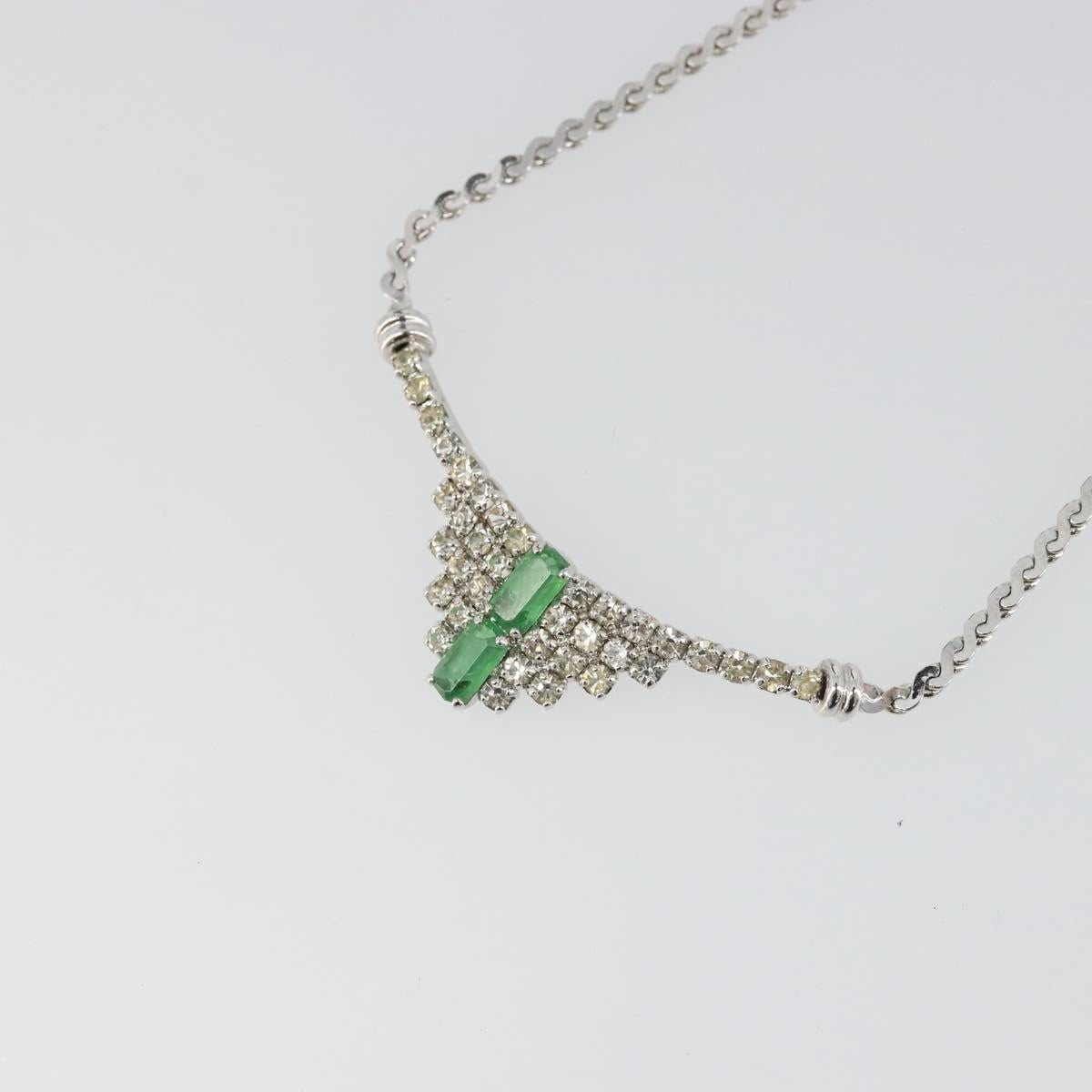 Christian Dior Necklace metal Silver Auth bs34222A