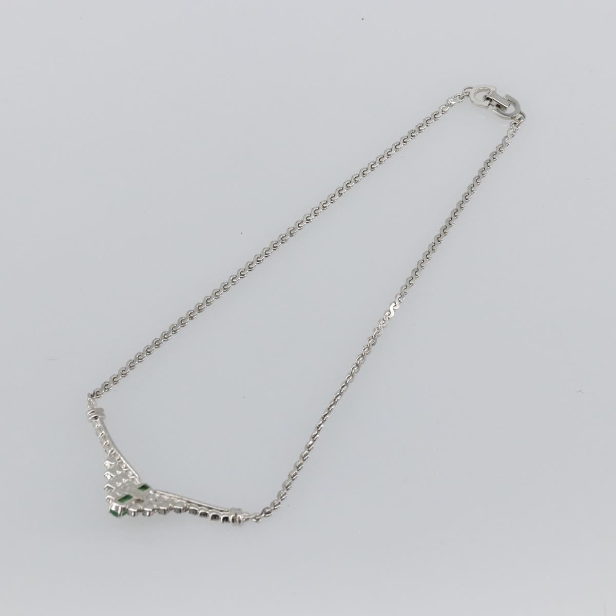 Christian Dior Necklace metal Silver Auth bs34222A