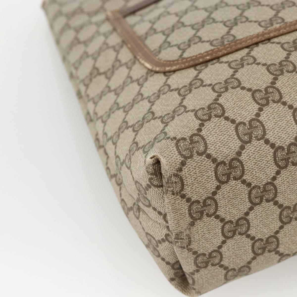 GUCCI GG Supreme Web Sherry Line Tote Bag PVC Beige 39 02 003 Auth bs34229