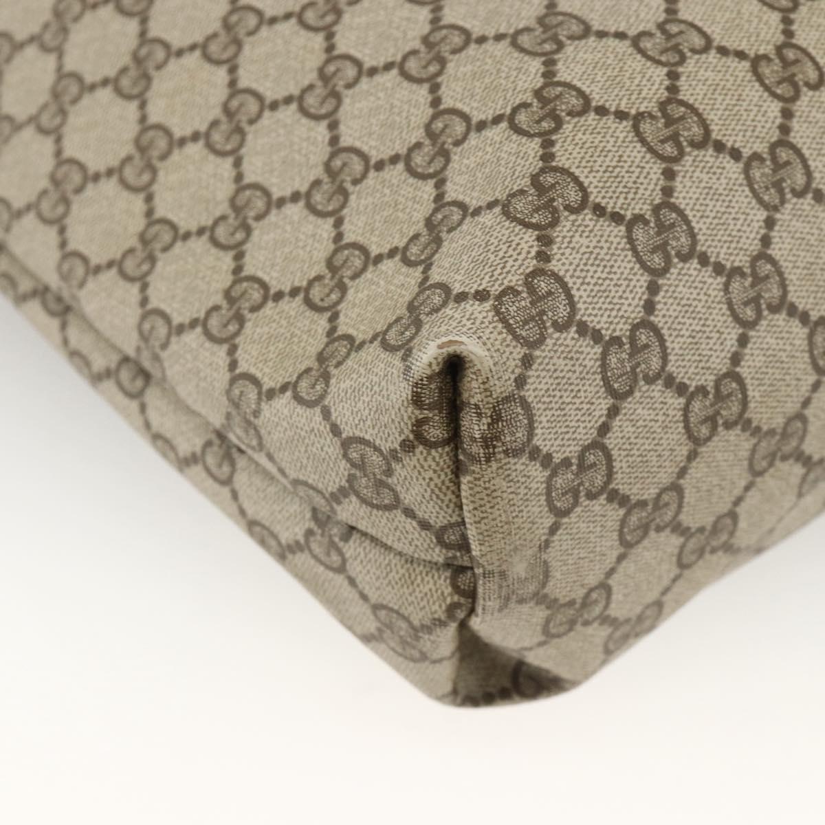GUCCI GG Supreme Web Sherry Line Tote Bag PVC Beige 39 02 003 Auth bs34229