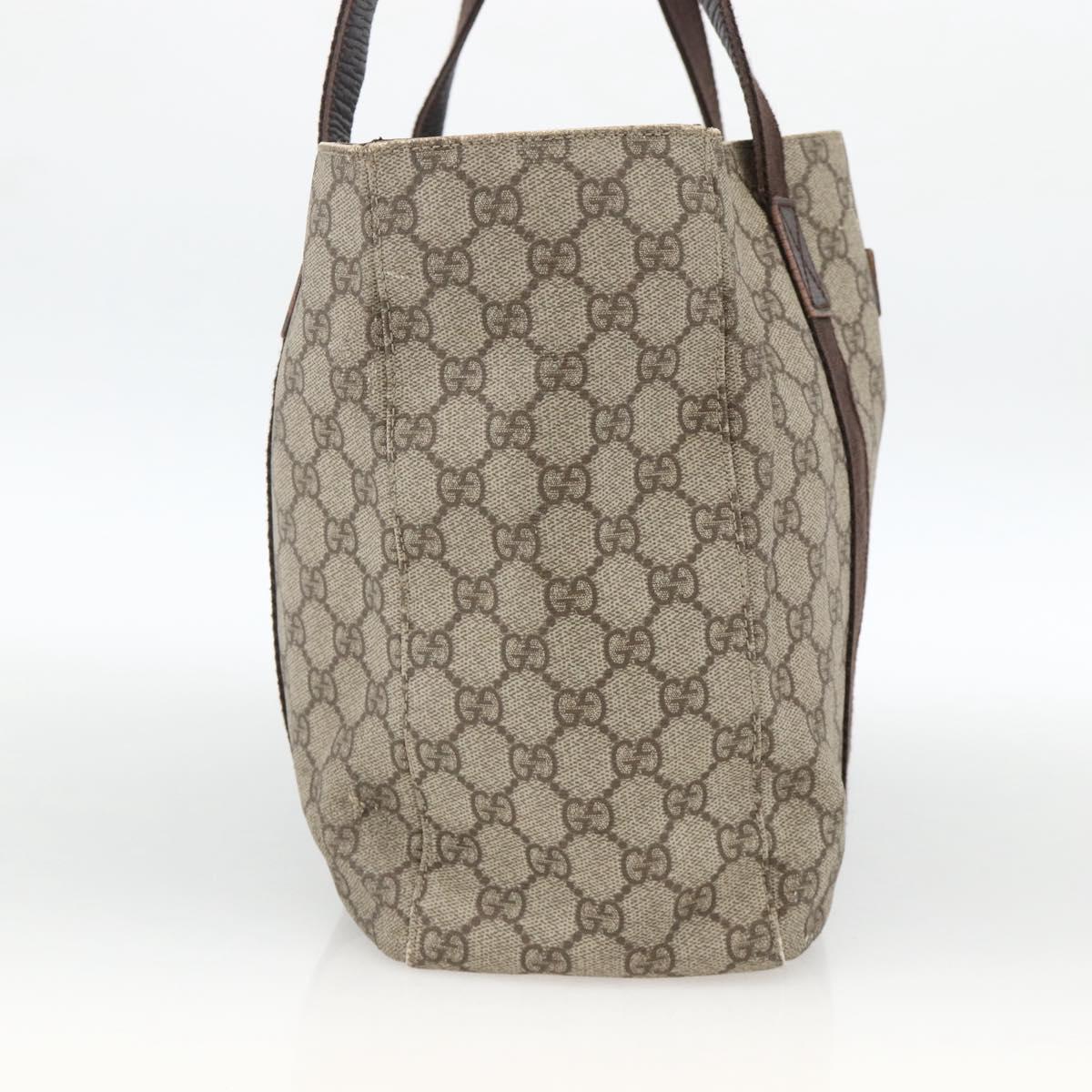 GUCCI GG Supreme Tote Bag PVC Beige 141624 Auth bs34230