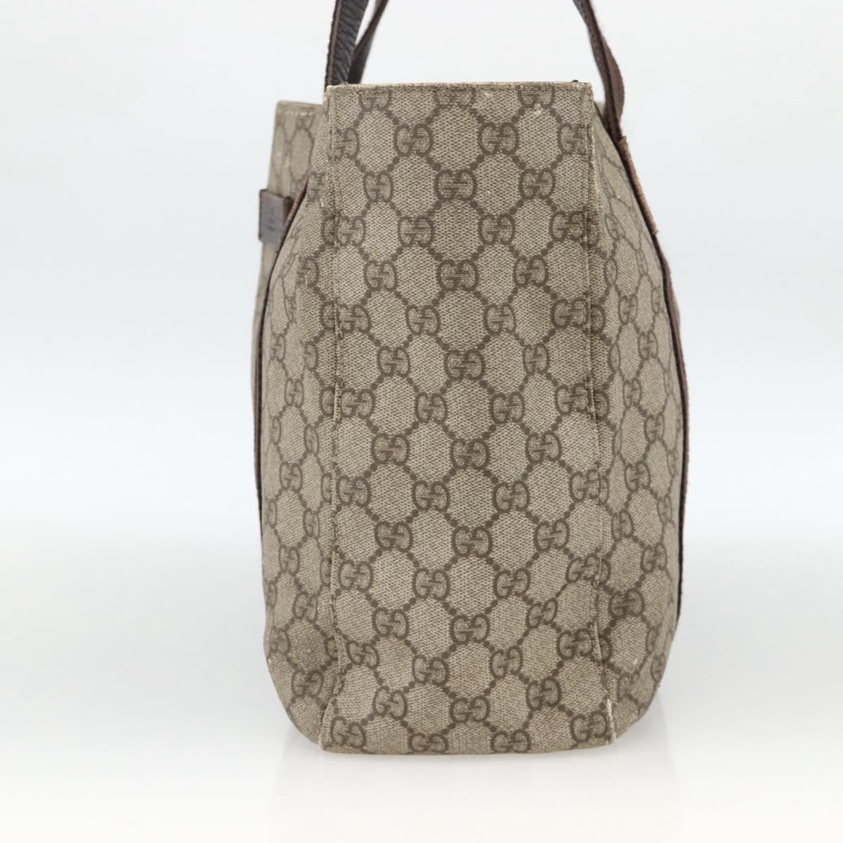 GUCCI GG Supreme Tote Bag PVC Beige 141624 Auth bs34230