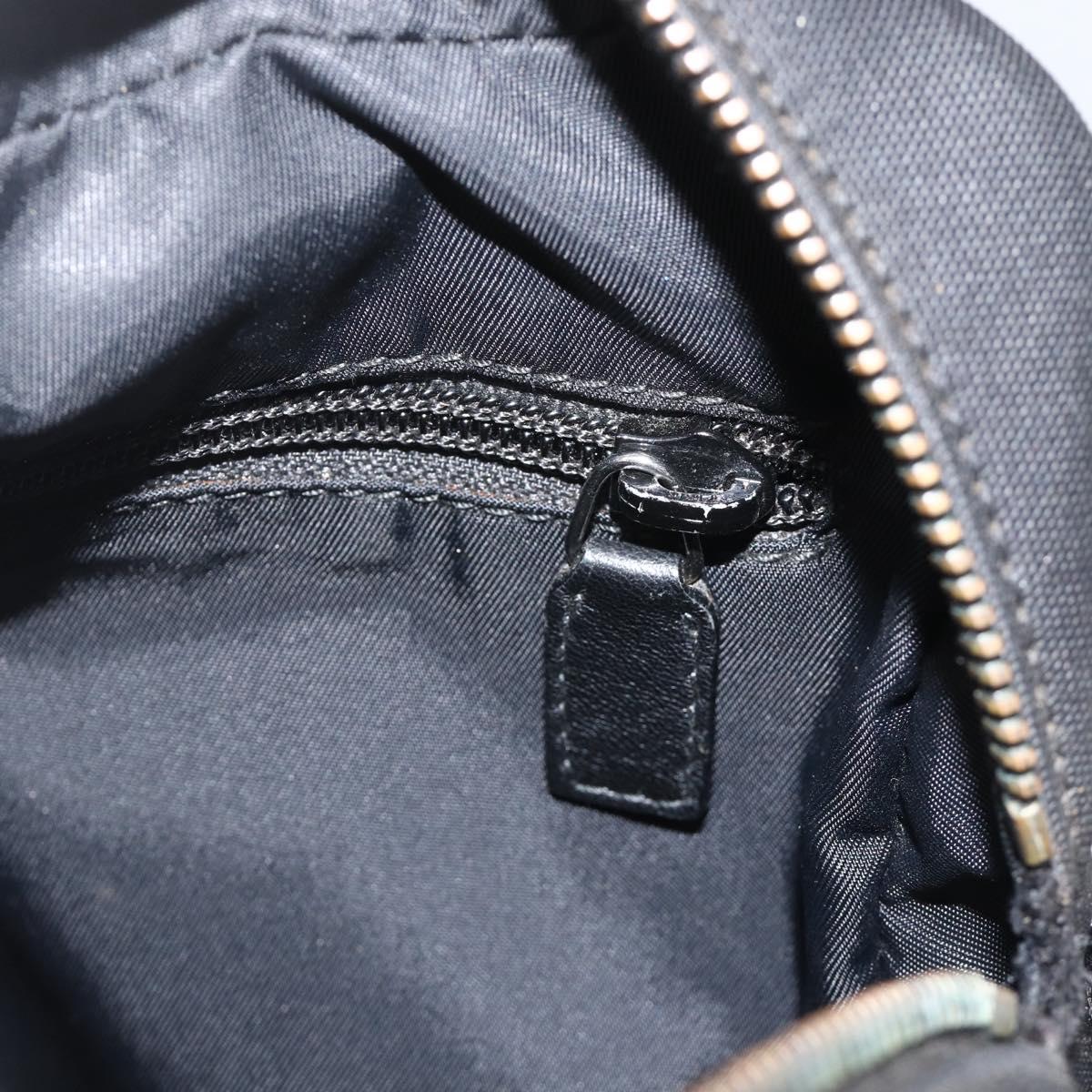 GUCCI GG Canvas Guccissima Shoulder Bag Leather Black Silver 162783 Auth bs34249