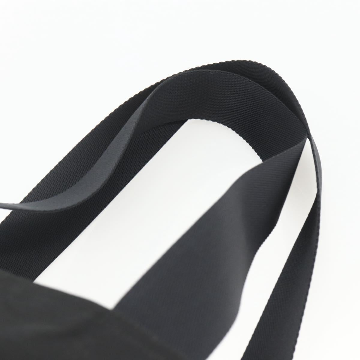 PRADA Tote Bag Nylon Black Silver Auth bs34250