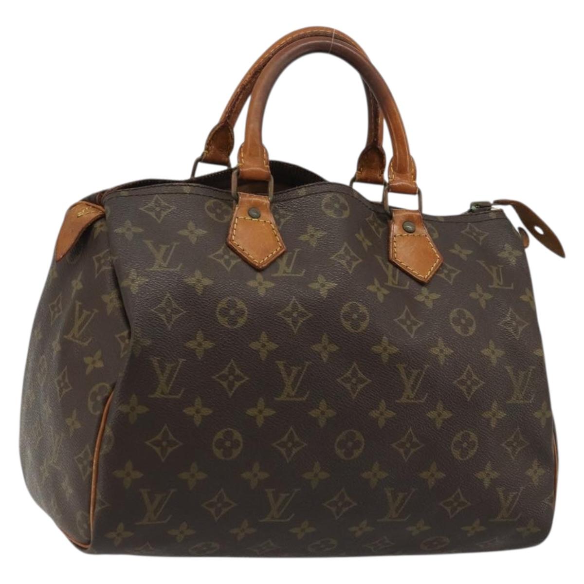 LOUIS VUITTON Monogram Speedy 30 Hand Bag M41526 LV Auth bs34255