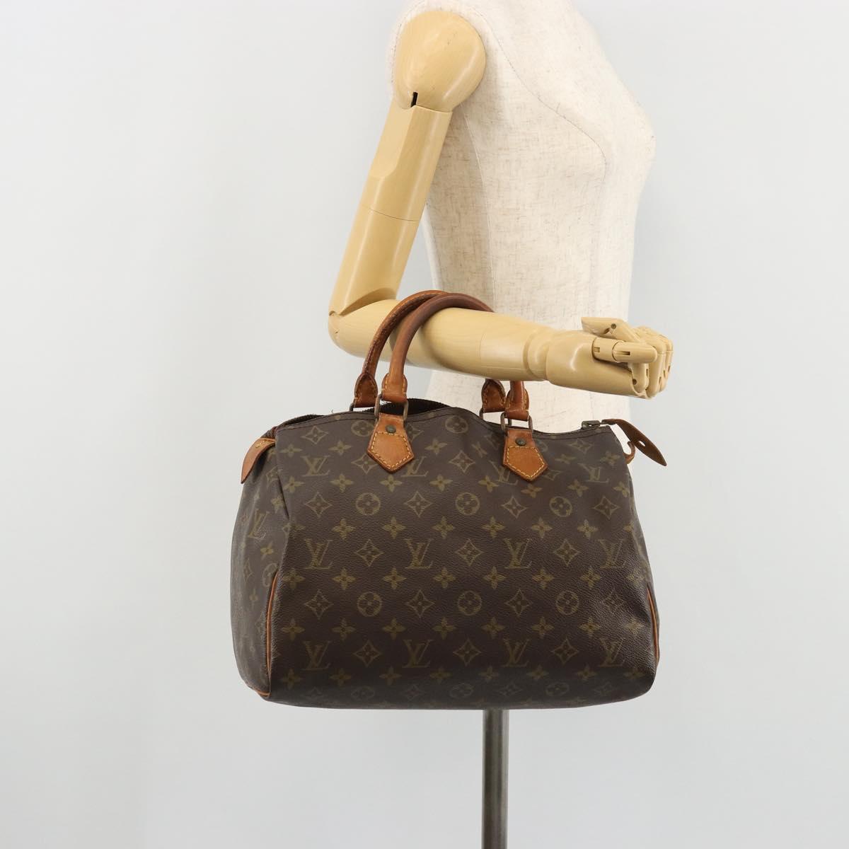 LOUIS VUITTON Monogram Speedy 30 Hand Bag M41526 LV Auth bs34255