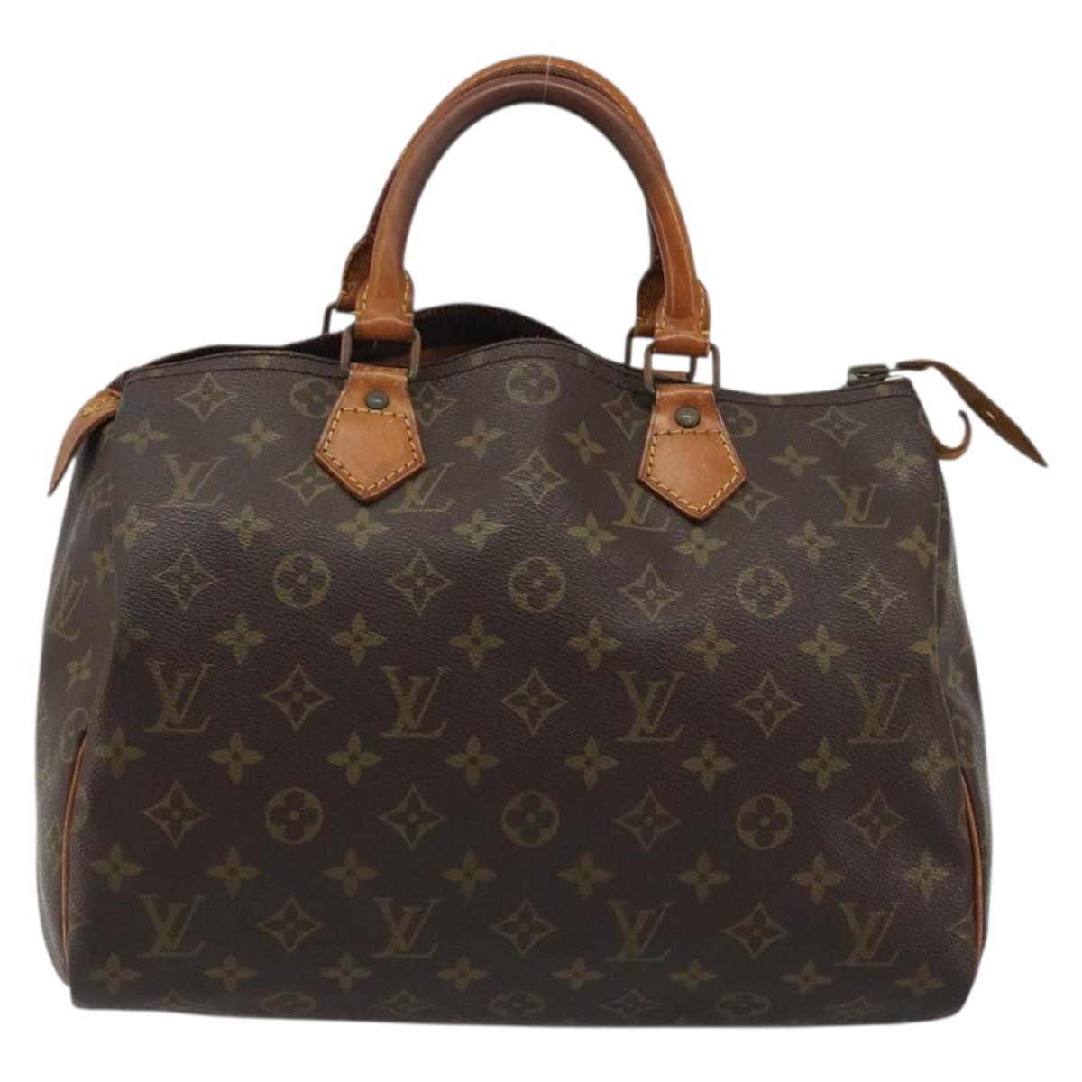 LOUIS VUITTON Monogram Speedy 30 Hand Bag M41526 LV Auth bs34255