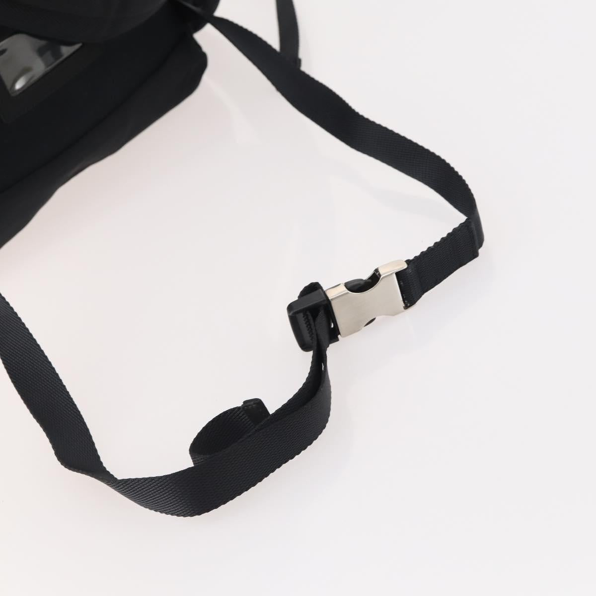 PRADA Backpack Nylon Black Silver Auth bs34260