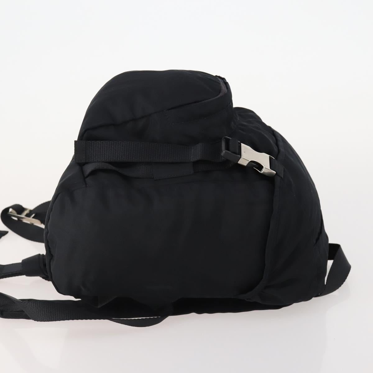PRADA Backpack Nylon Black Silver Auth bs34260