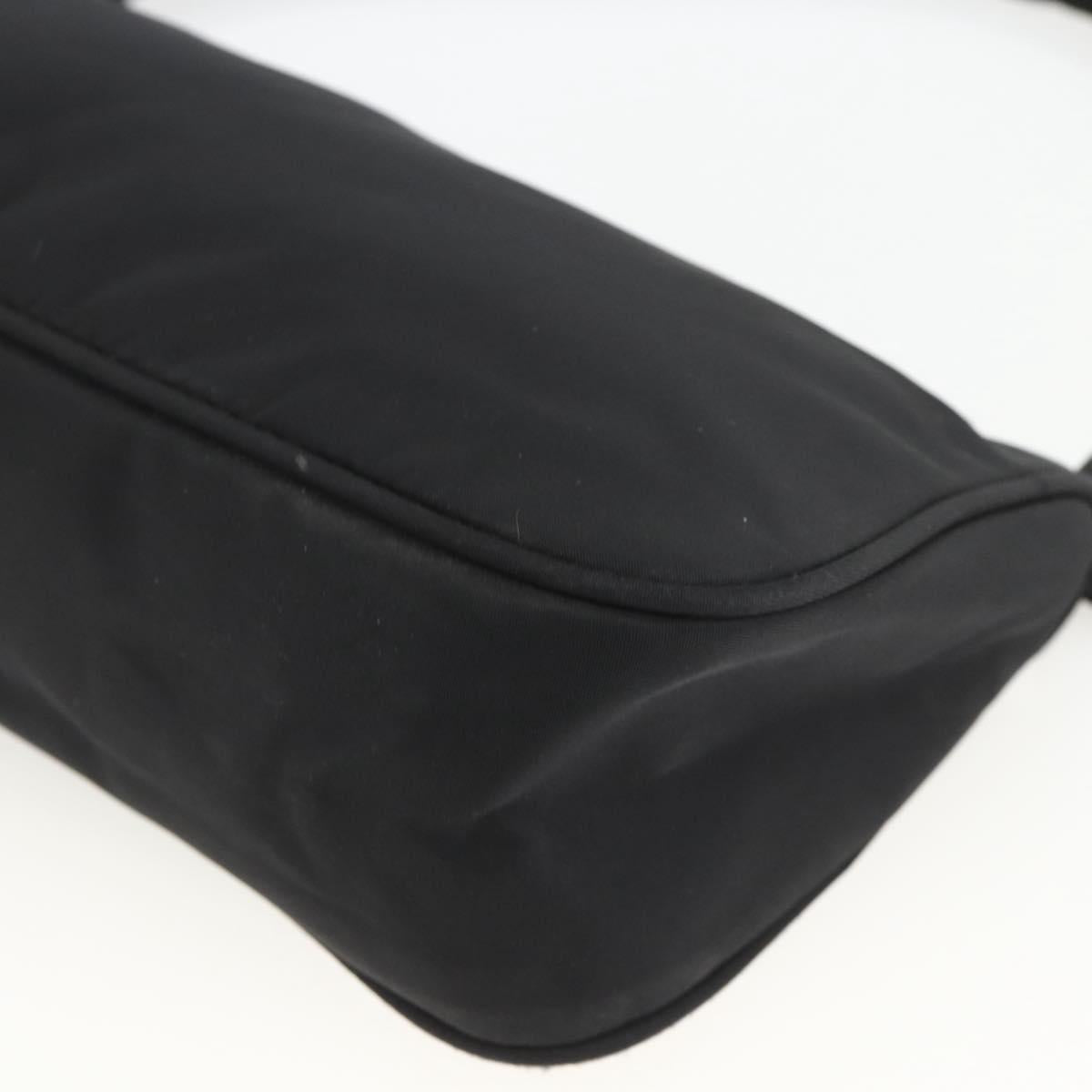 PRADA Accessory Pouch Nylon Black Silver Auth bs34268