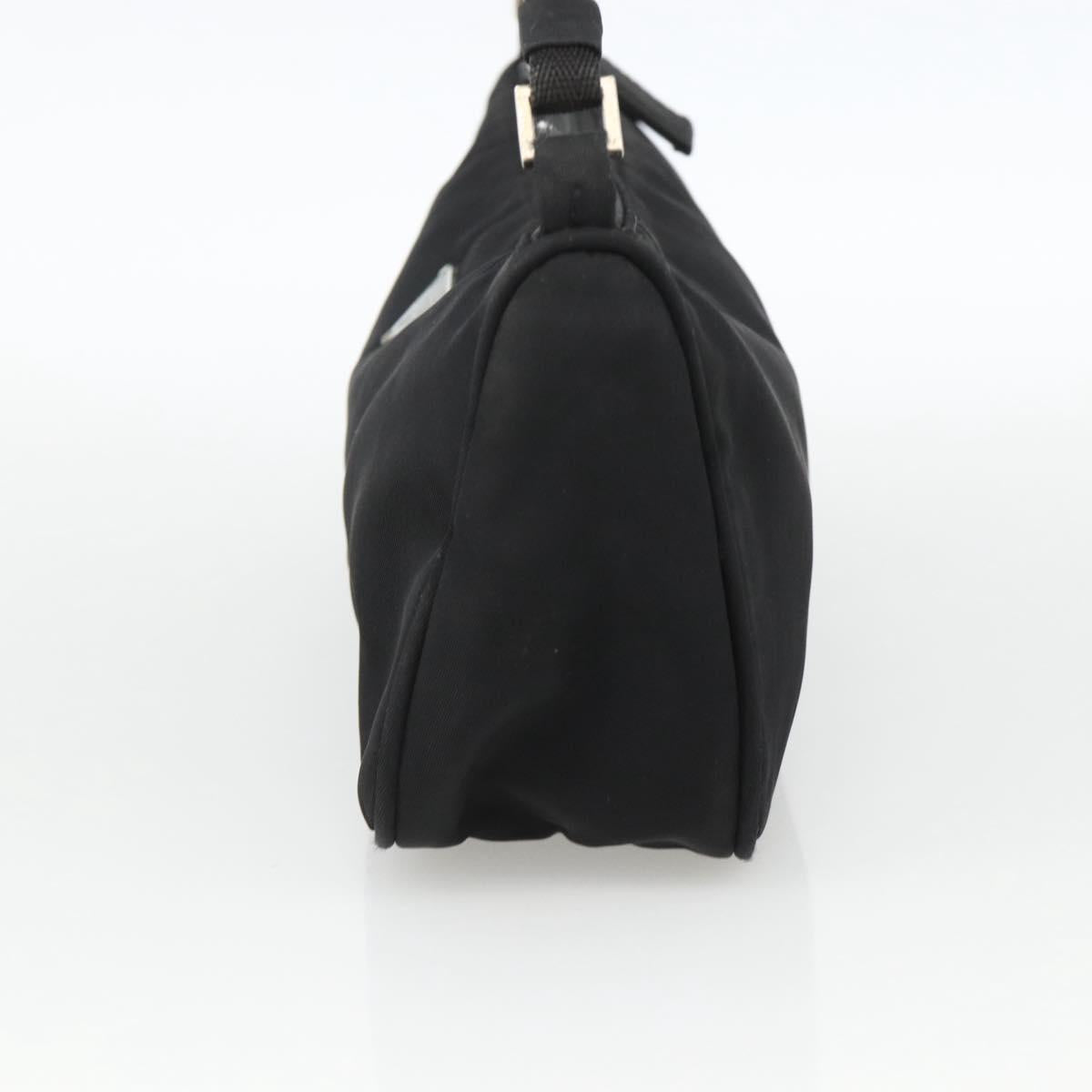 PRADA Accessory Pouch Nylon Black Silver Auth bs34268