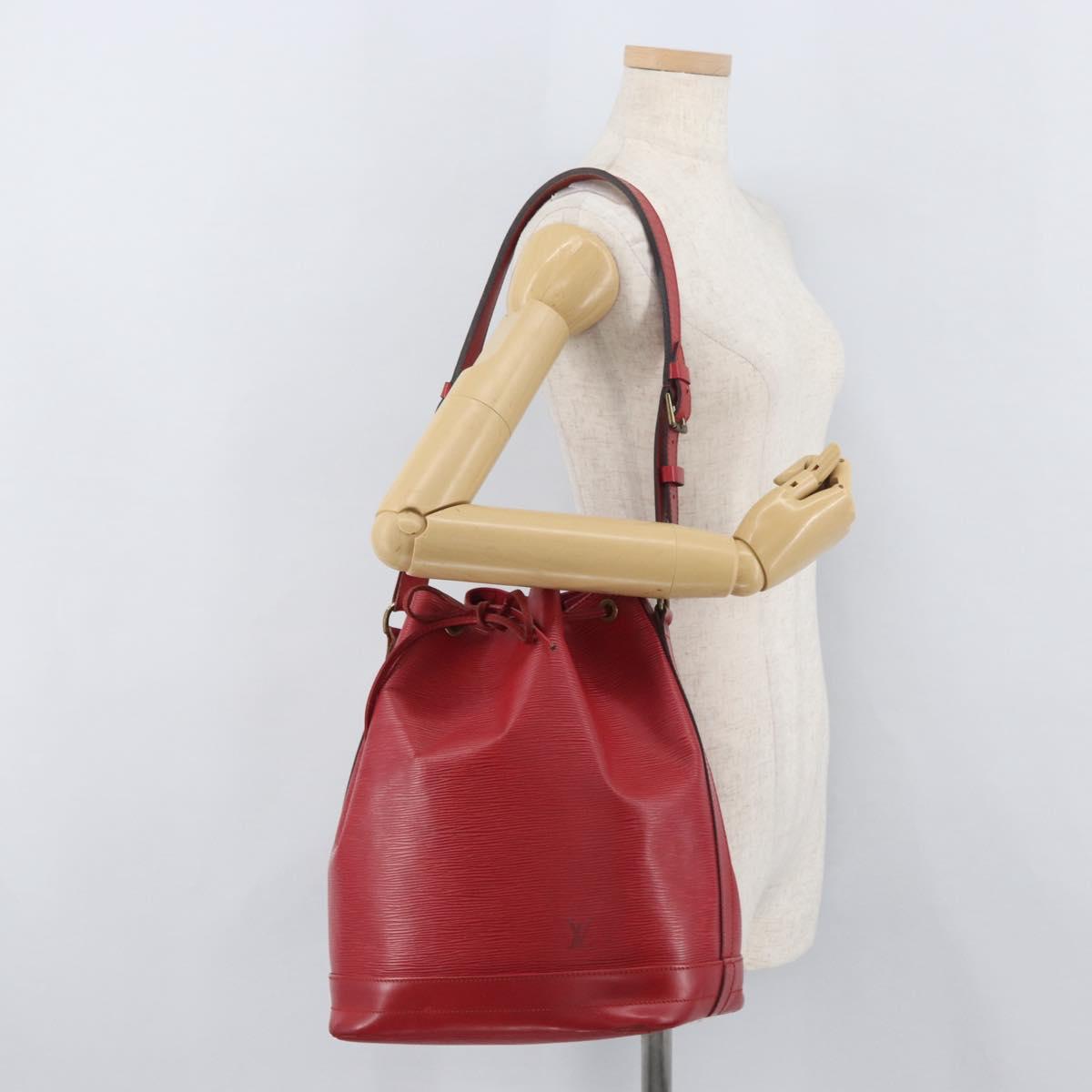 LOUIS VUITTON Epi Noe Shoulder Bag Red M44007 LV Auth bs34282