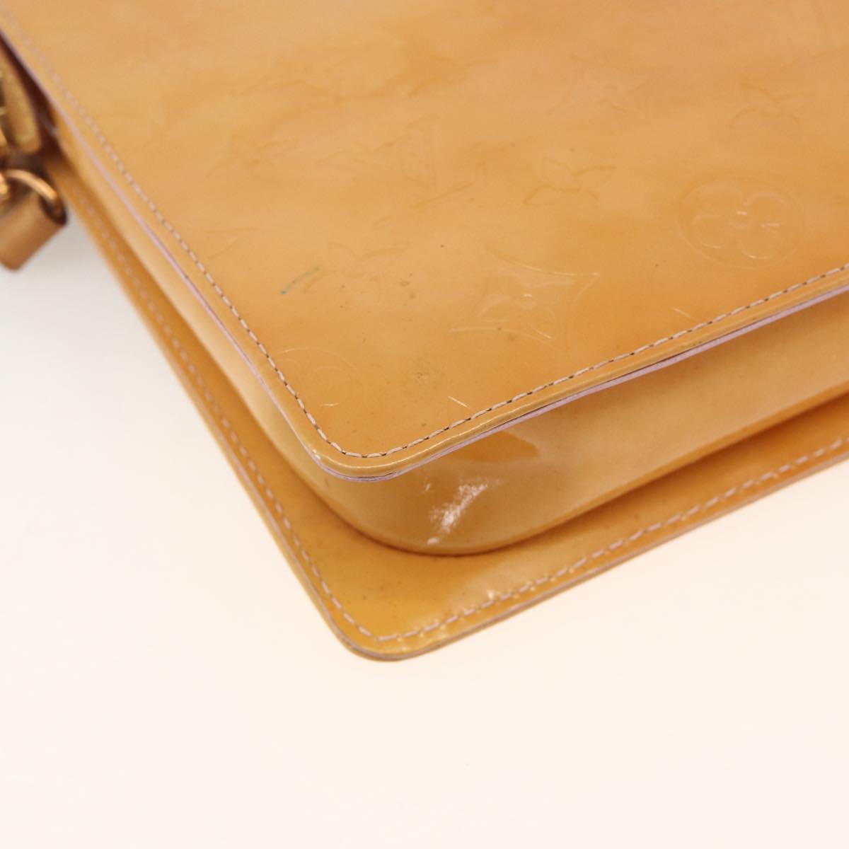 LOUIS VUITTON Monogram Vernis Motto Pouch Marshmallow Pink M91312 Auth bs34298