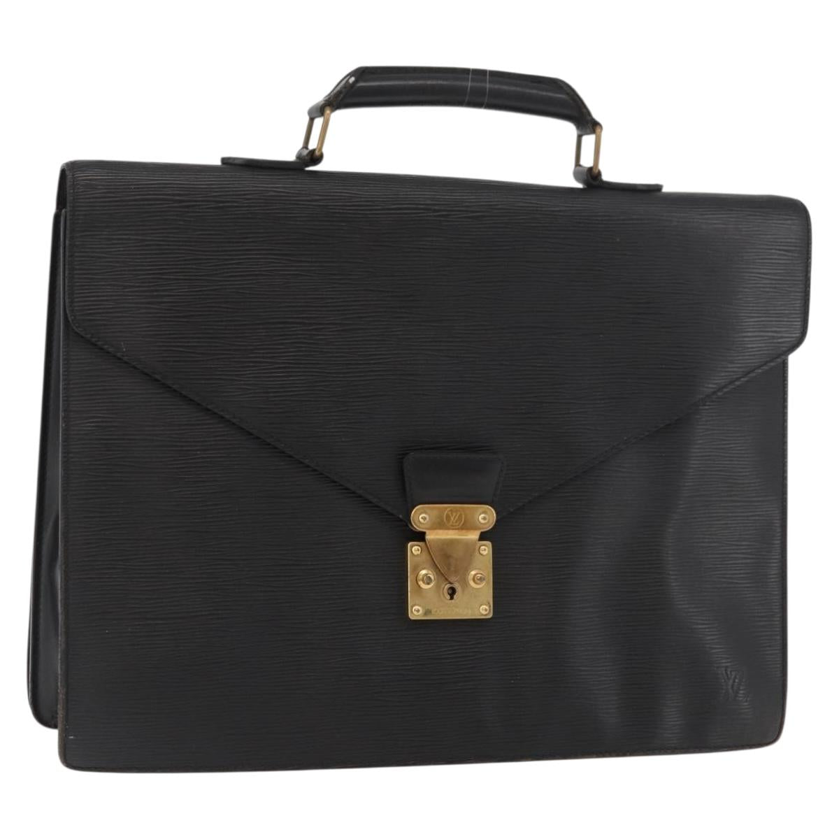 LOUIS VUITTON Epi Serviette Conseiller Business Bag Black M54422 LV Auth bs34303