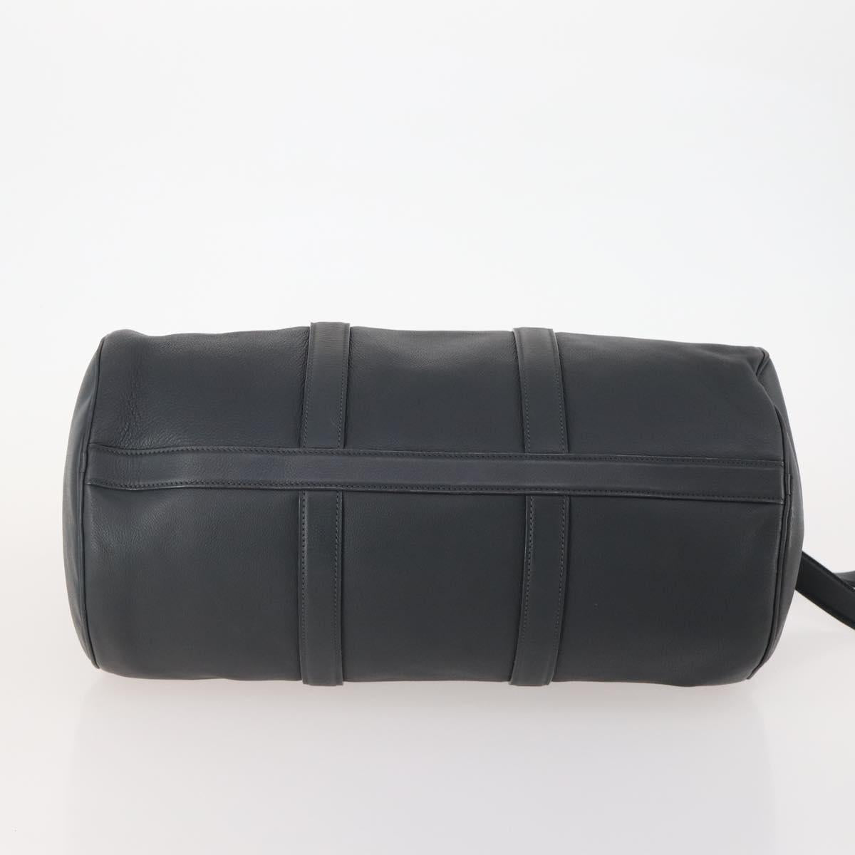 LOUIS VUITTON Boston Bag Taurillon ClemenceLeather 2way Black LV Auth bs34310