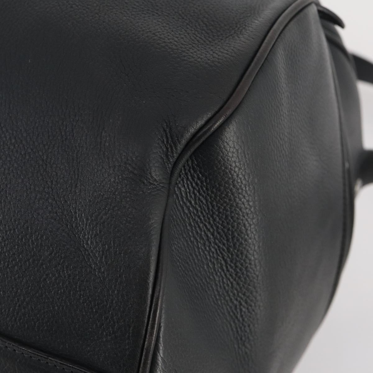 LOUIS VUITTON Boston Bag Taurillon ClemenceLeather 2way Black LV Auth bs34310