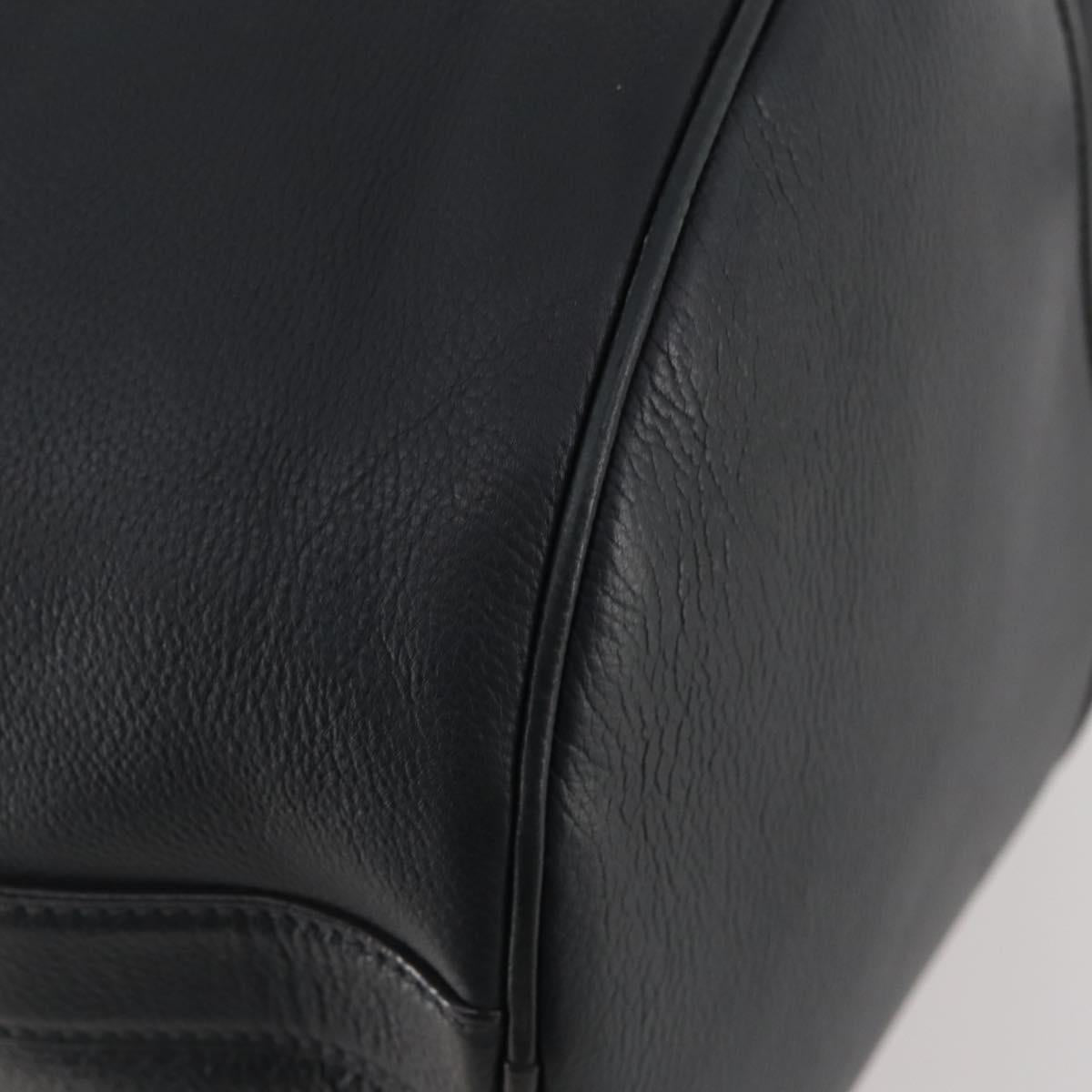LOUIS VUITTON Boston Bag Taurillon ClemenceLeather 2way Black LV Auth bs34310