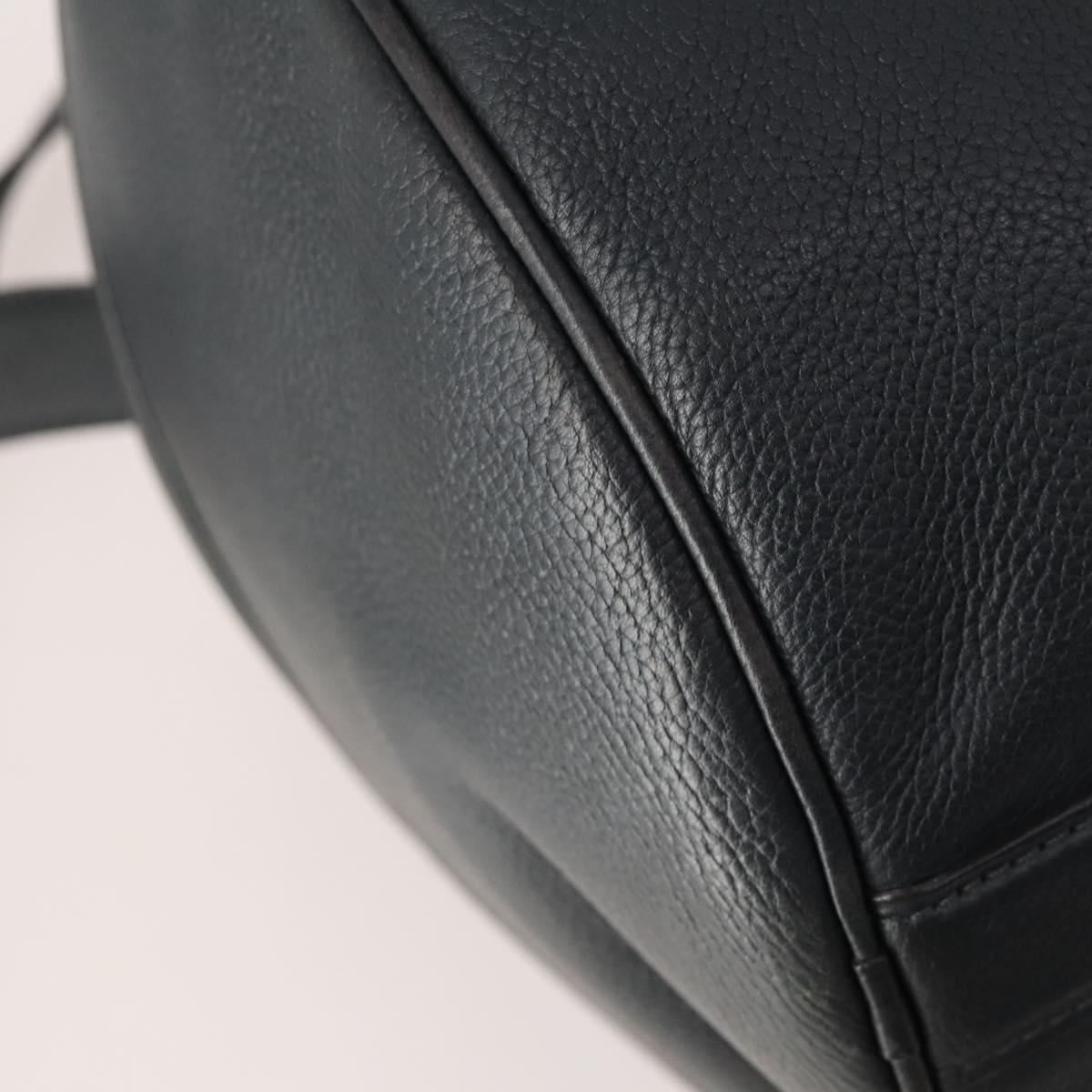 LOUIS VUITTON Boston Bag Taurillon ClemenceLeather 2way Black LV Auth bs34310