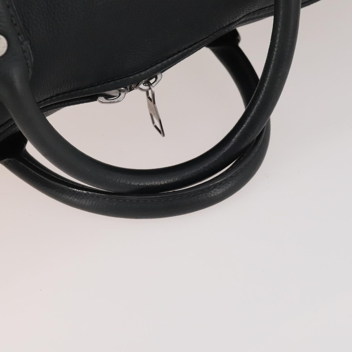 LOUIS VUITTON Boston Bag Taurillon ClemenceLeather 2way Black LV Auth bs34310