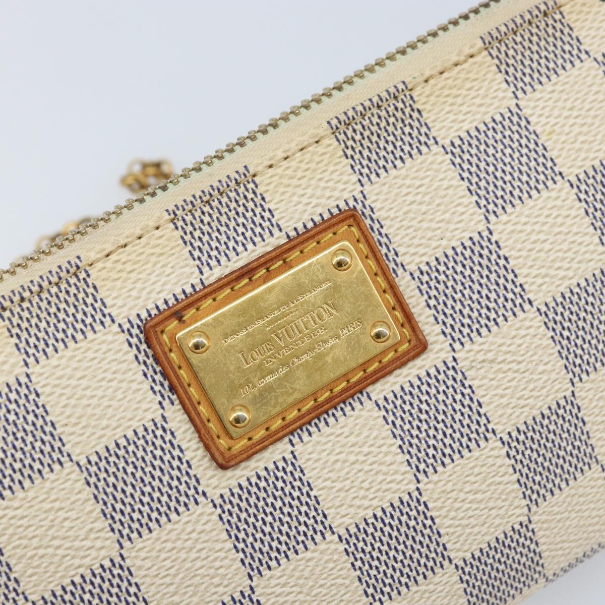 LOUIS VUITTON Damier Azur Pochette Mira MM Accessory Pouch N60027 Auth bs34317A