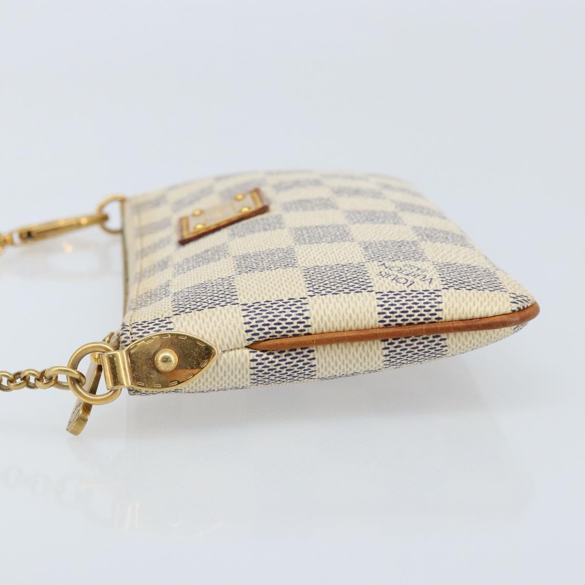 LOUIS VUITTON Damier Azur Pochette Mira MM Accessory Pouch N60027 Auth bs34317A