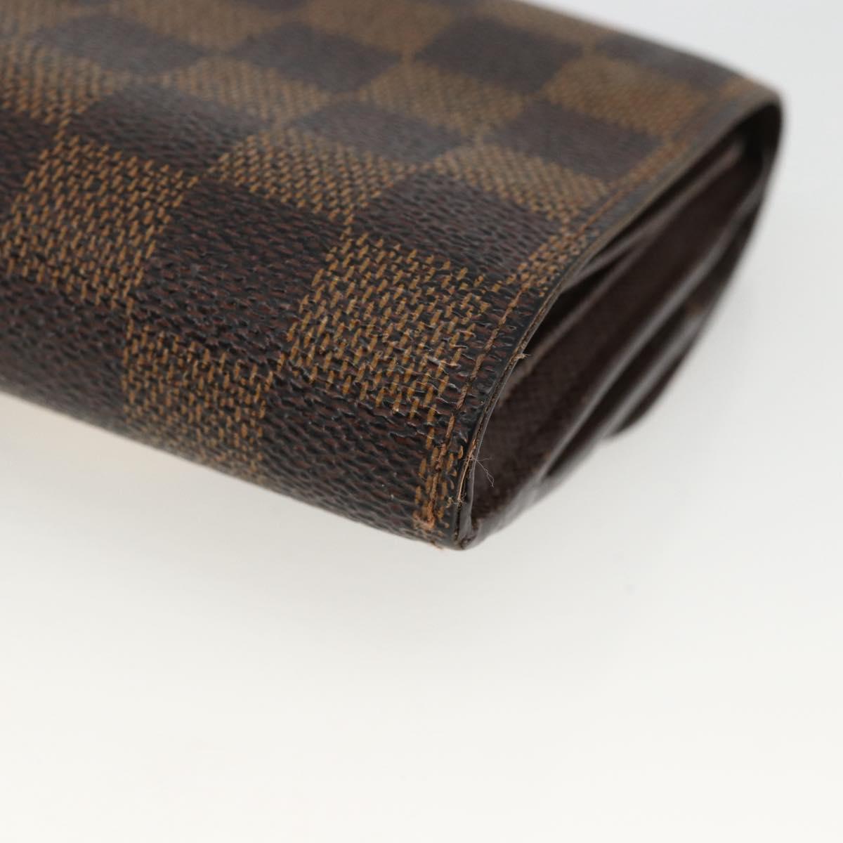 LOUIS VUITTON Damier Ebene Portefeuille Joy Bifold Wallet N60034 LV Auth bs34321