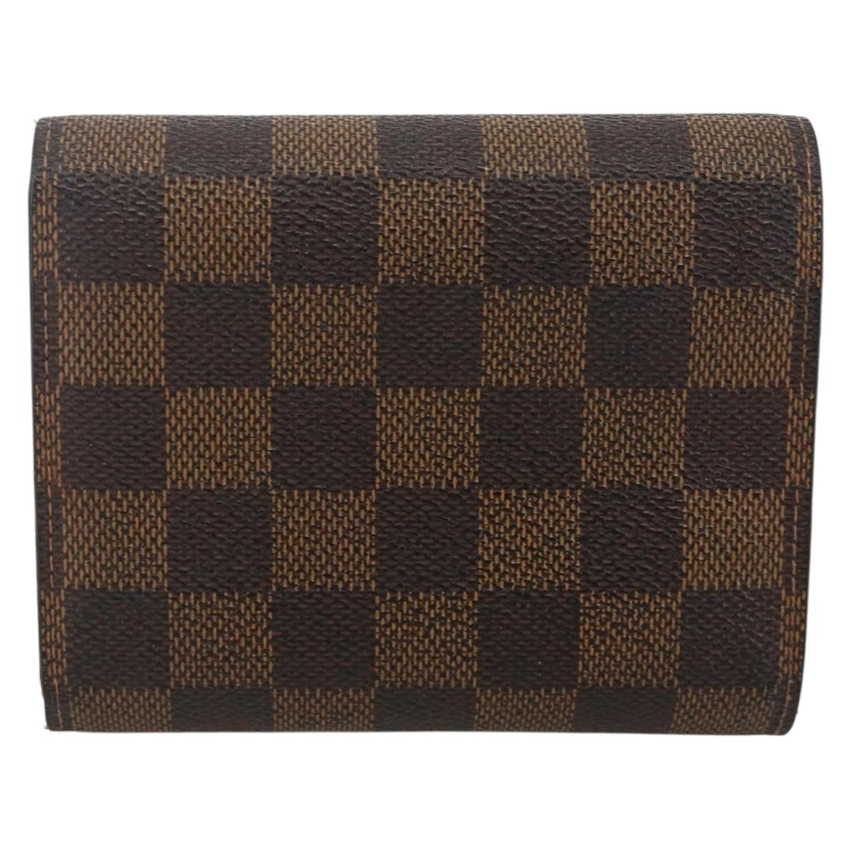 LOUIS VUITTON Damier Ebene Portefeuille Joy Bifold Wallet N60034 LV Auth bs34321