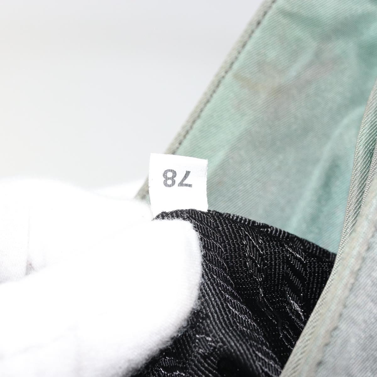 PRADA Shoulder Bag Nylon Green Silver Auth bs34327