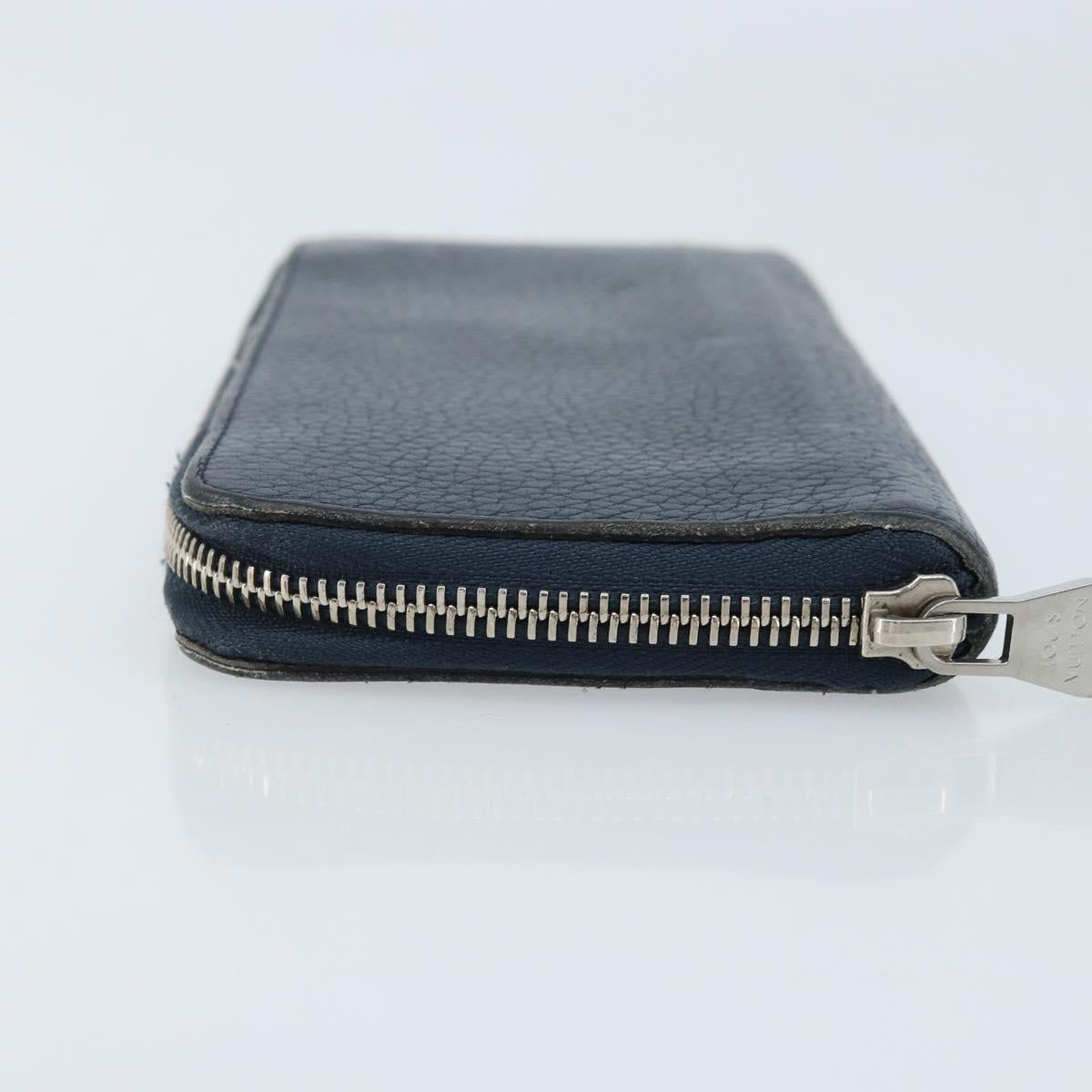 LOUIS VUITTON Wallet Vertical Taurillon Clemence Leather M58823 Auth bs34331