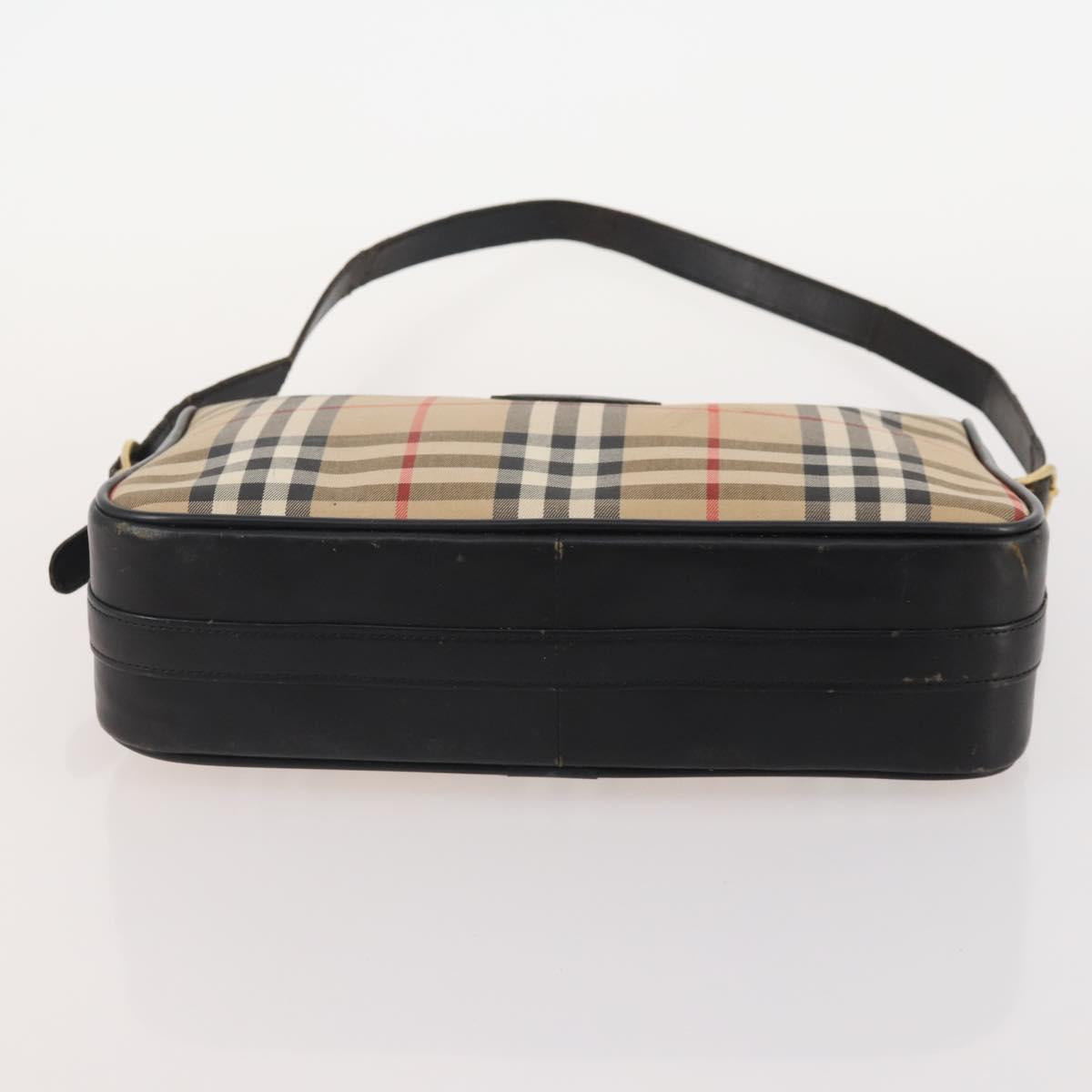 BURBERRY Nova Check Shoulder Bag Canvas Nylon 3 Set Beige White Auth bs34343