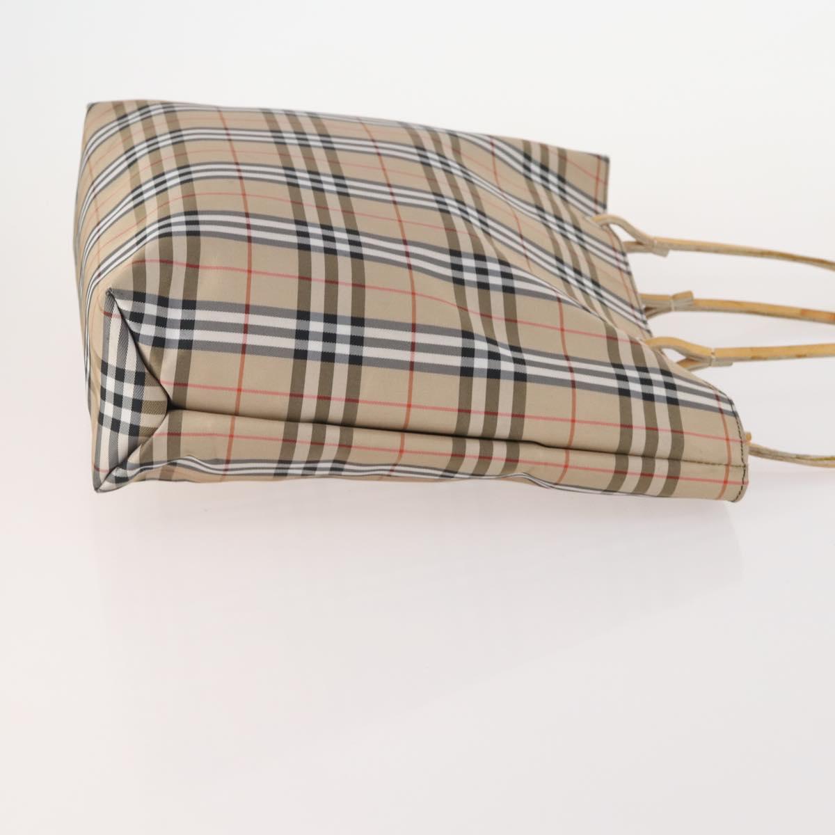 BURBERRY Nova Check Shoulder Bag Canvas Nylon 3 Set Beige White Auth bs34343