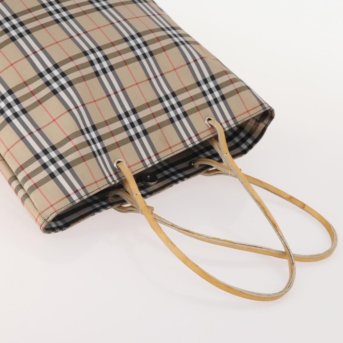 BURBERRY Nova Check Shoulder Bag Canvas Nylon 3 Set Beige White Auth bs34343