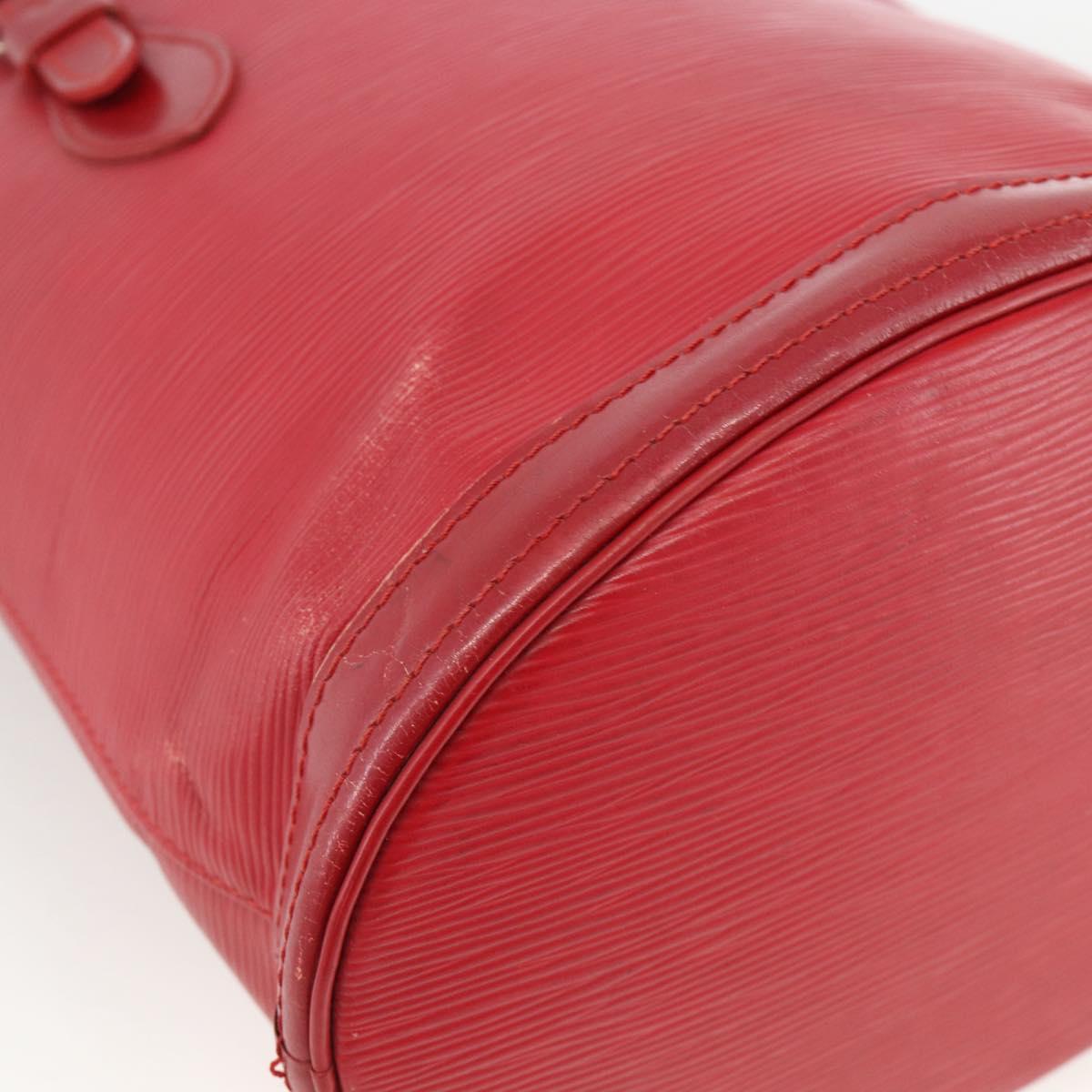 LOUIS VUITTON Epi Bucket PM Shoulder Bag Red M5899E LV Auth bs34346